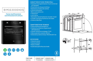 BIM16300DXOS Forno Inox Beko Elettrodomestici